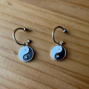 Yin/yang earrings